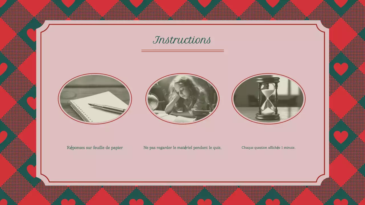 Classique Vintage Traditionnel Quiz de Noël