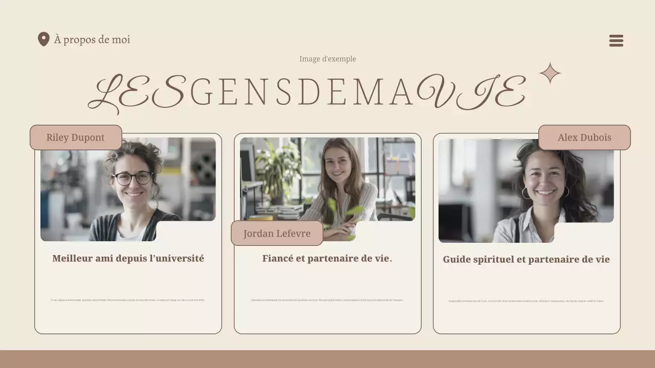 beige profil moderne mise en page