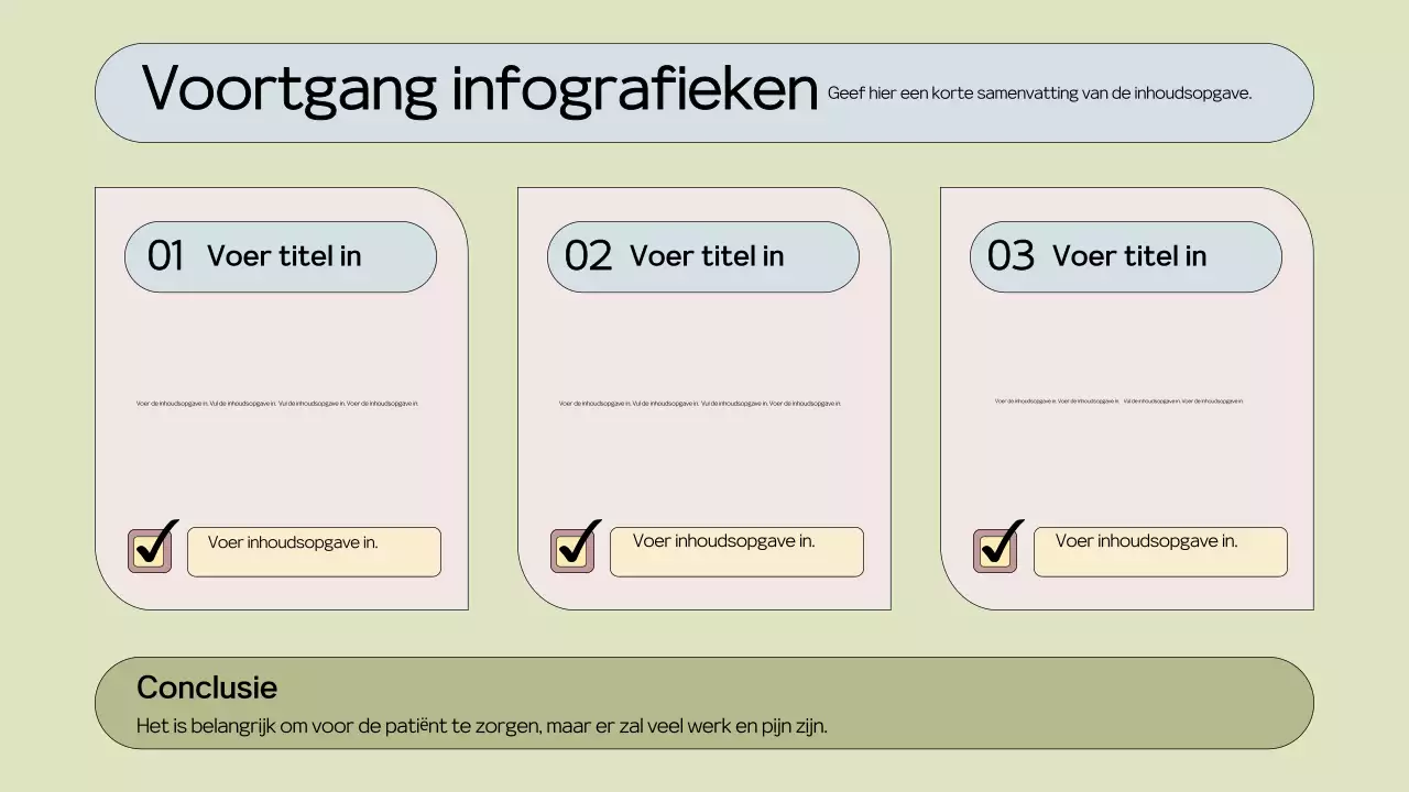 groene minimale vooruitgang infographic layout