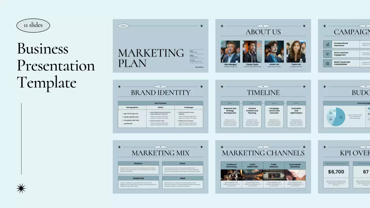 Grey Professional Business Plan Template Presentation