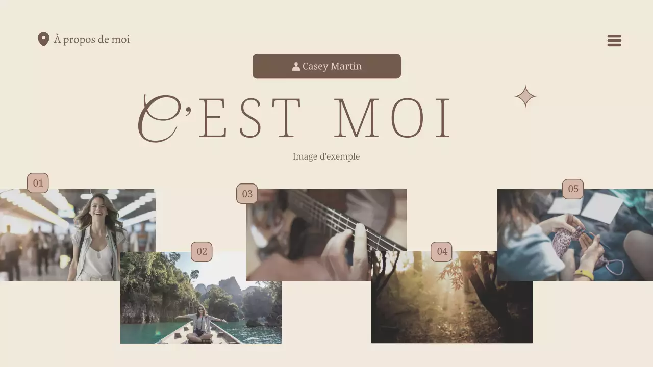 beige profil moderne mise en page