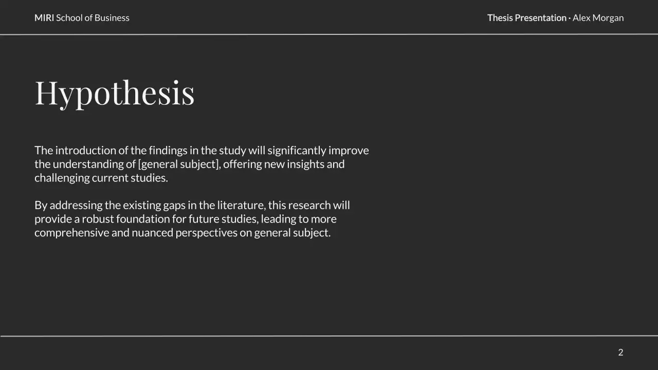 Black Professional Thesis Presentation