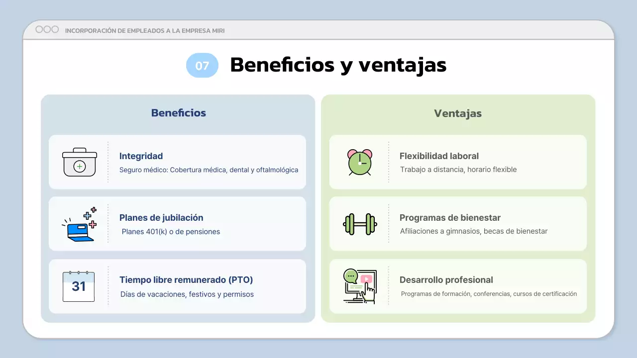 presentación de empresa moderna azul