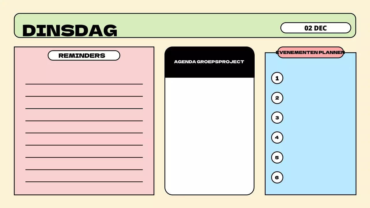 Presentatie Minimalistische Pastel Klasagenda