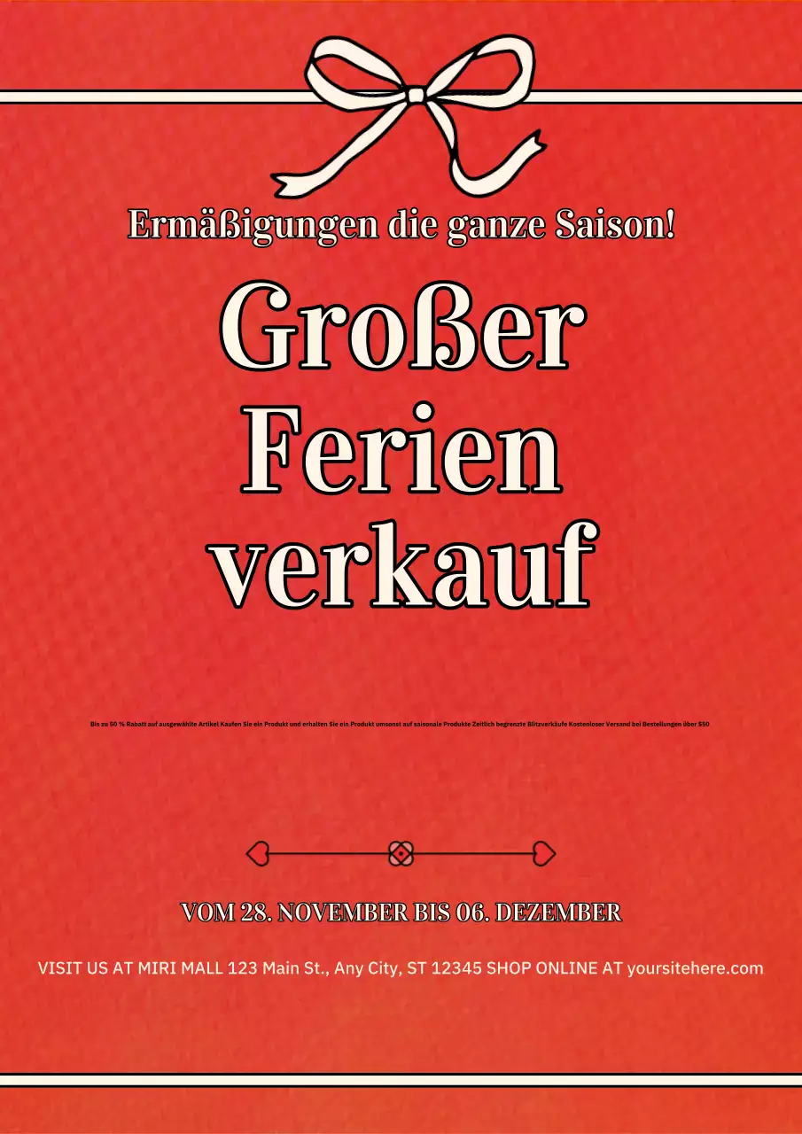 red bold holiday promotion