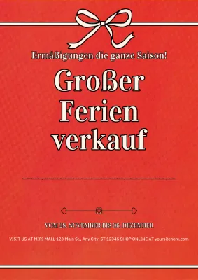 red bold holiday promotion