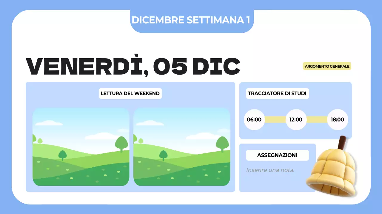 agenda di classe semplice blu