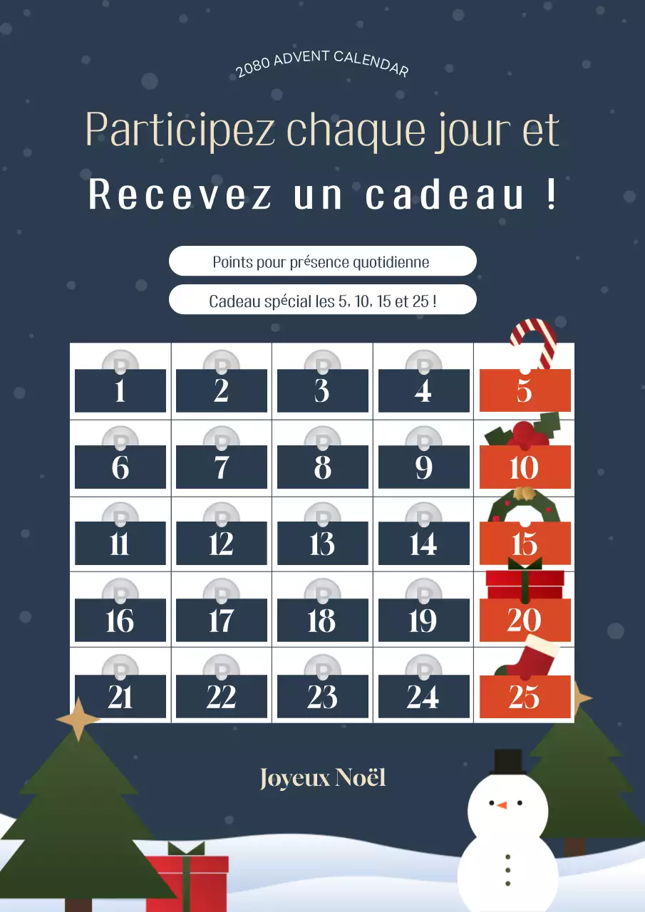 Evénement de Noël cosy bleu marine