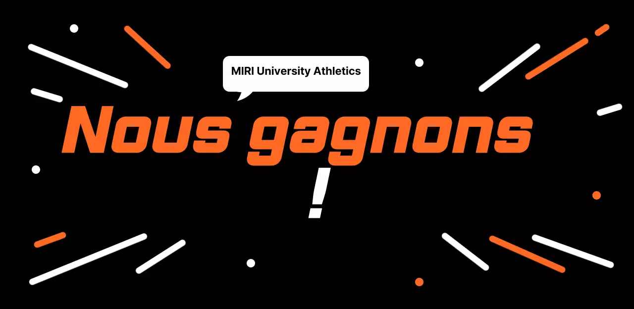 Cartes de planification pour une rencontre sportive collégiale avec un effet de dessin animé orange