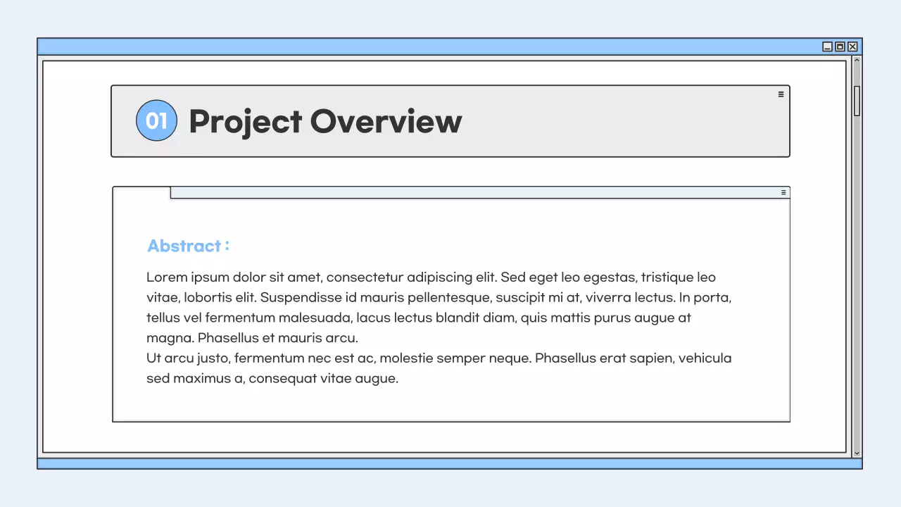 Blue Simple Project Overview Guide Presentation