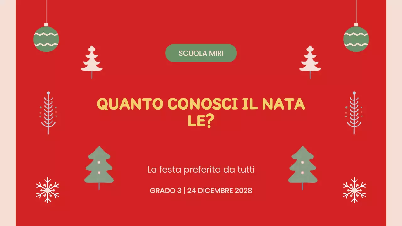 Presentazione natalizia rossa retrò