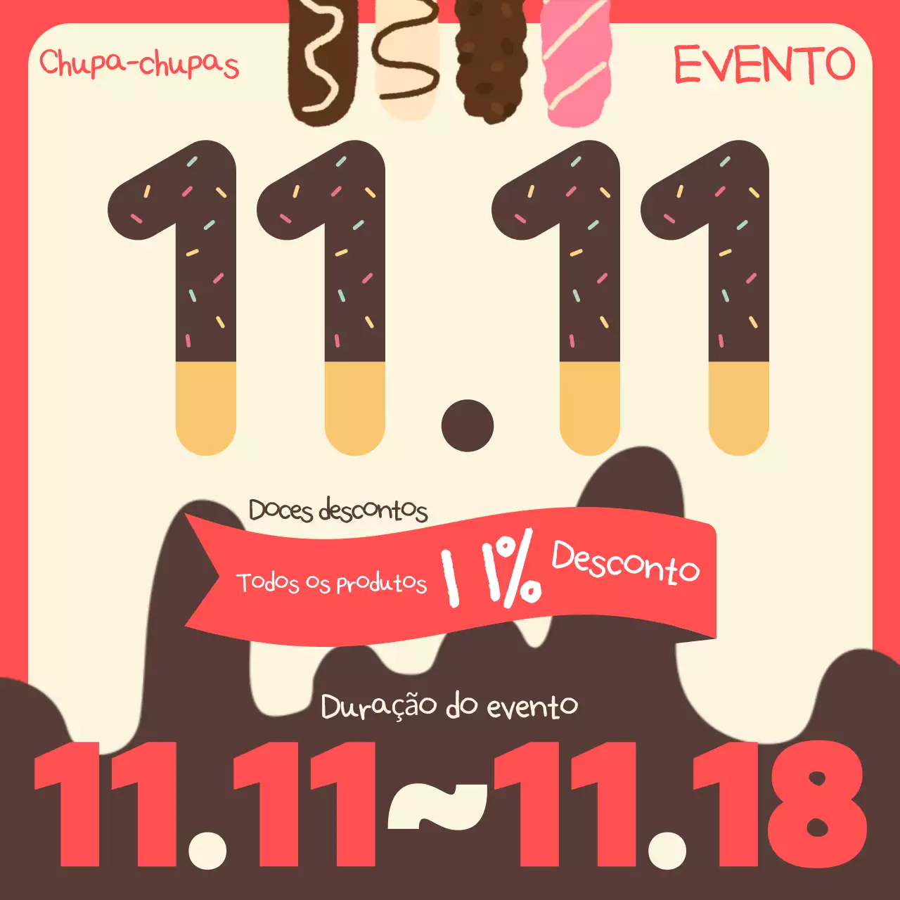Evento de venda Red Pop