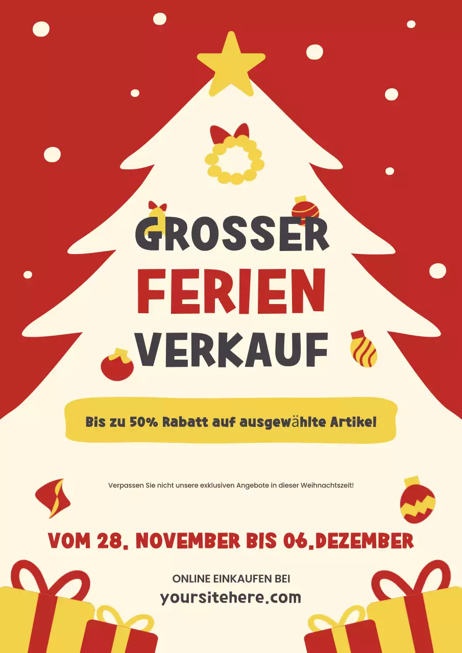 Red Big Holiday Sale Aktion