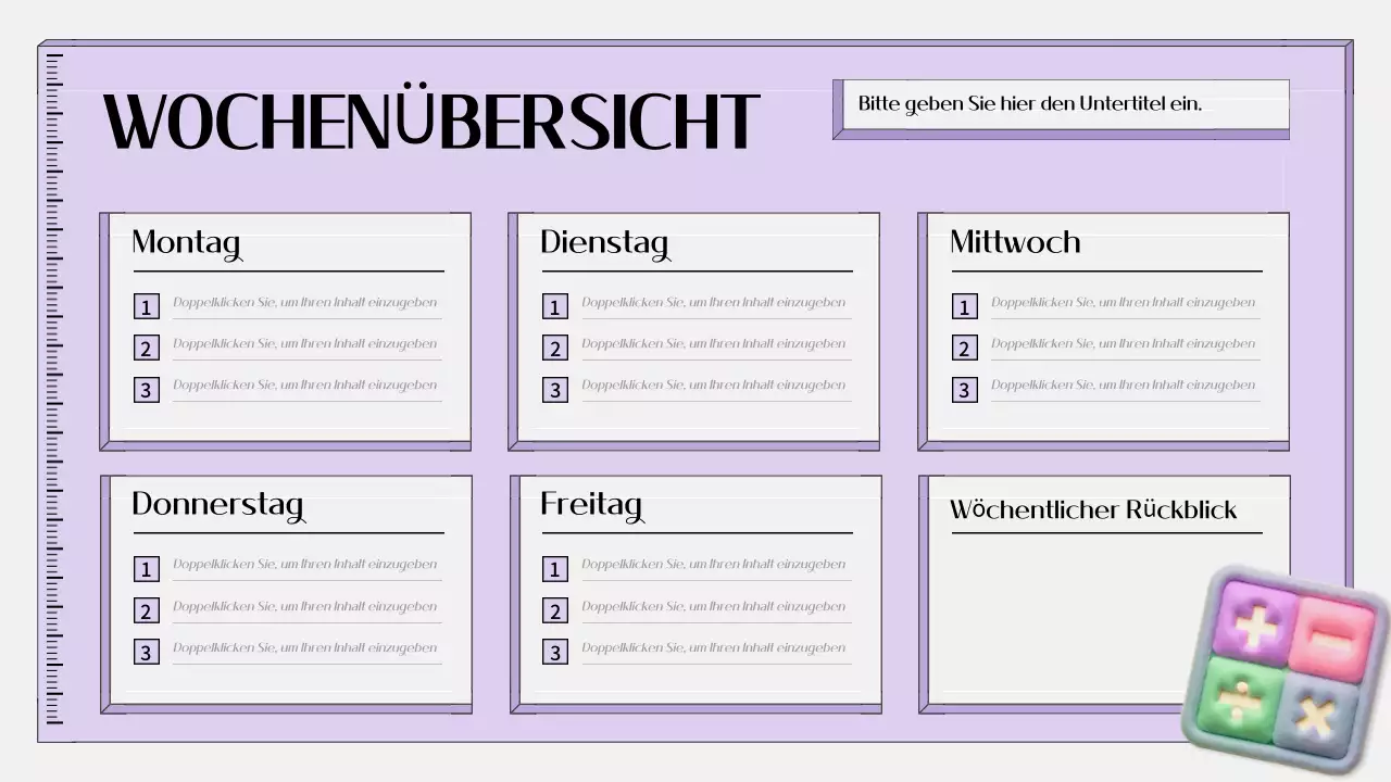 lila einfache Bildungsagenda