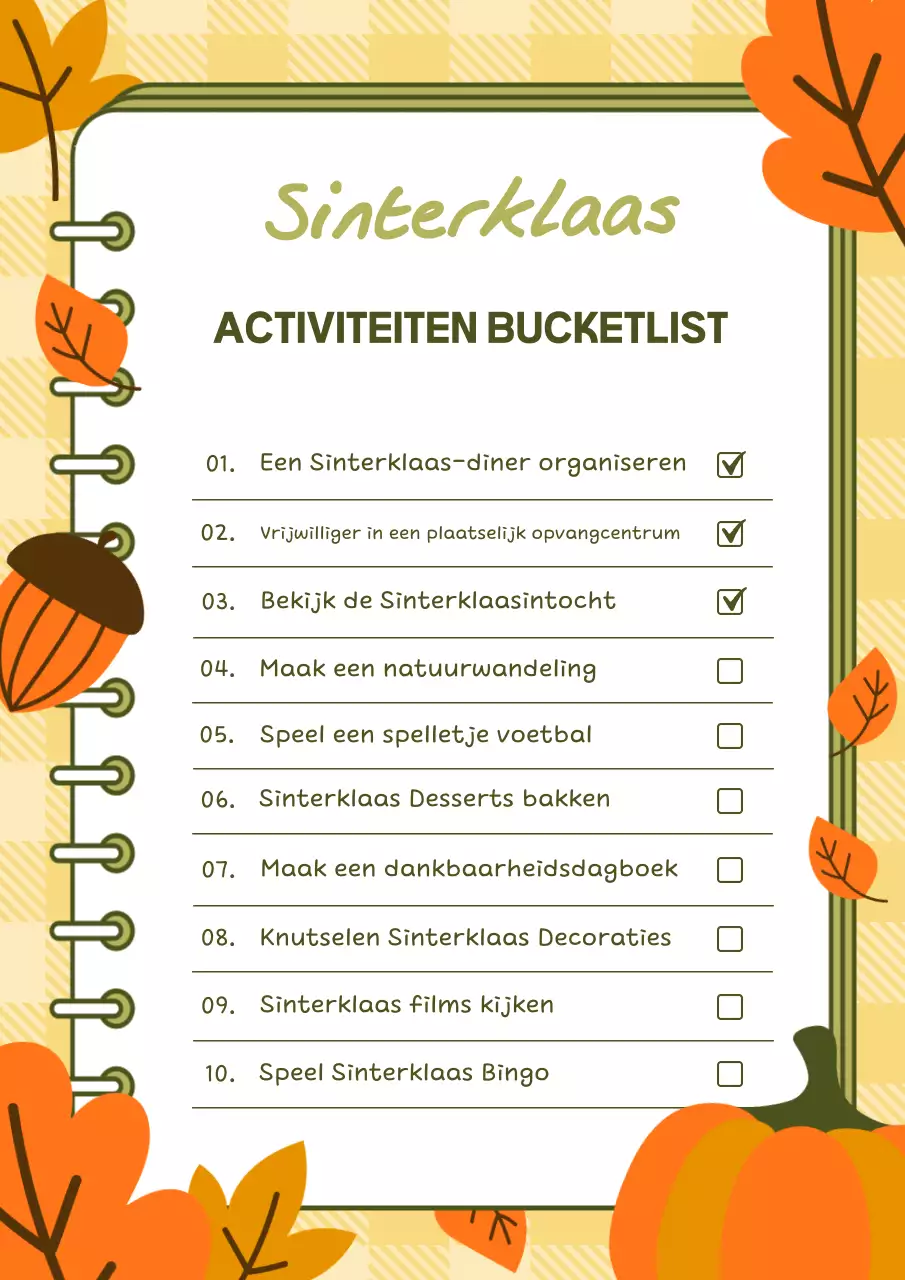 oranje rustieke vakantieplanner