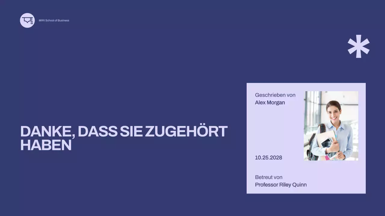 lila minimalistische These Präsentation