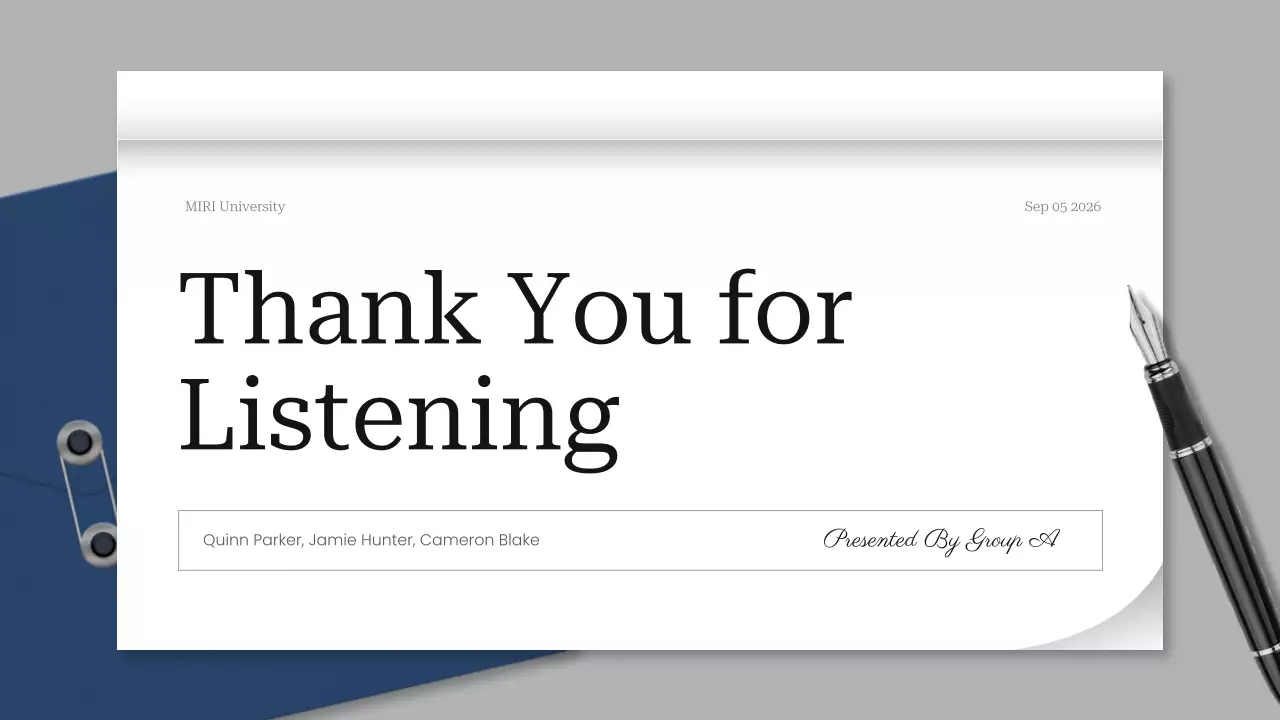 Grey Professional Project Report Presentation