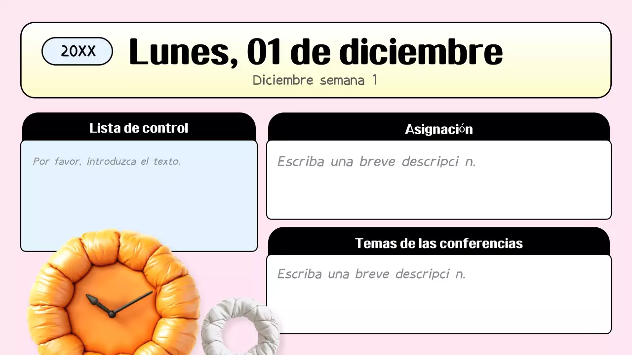 agenda de clase rosa de moda
