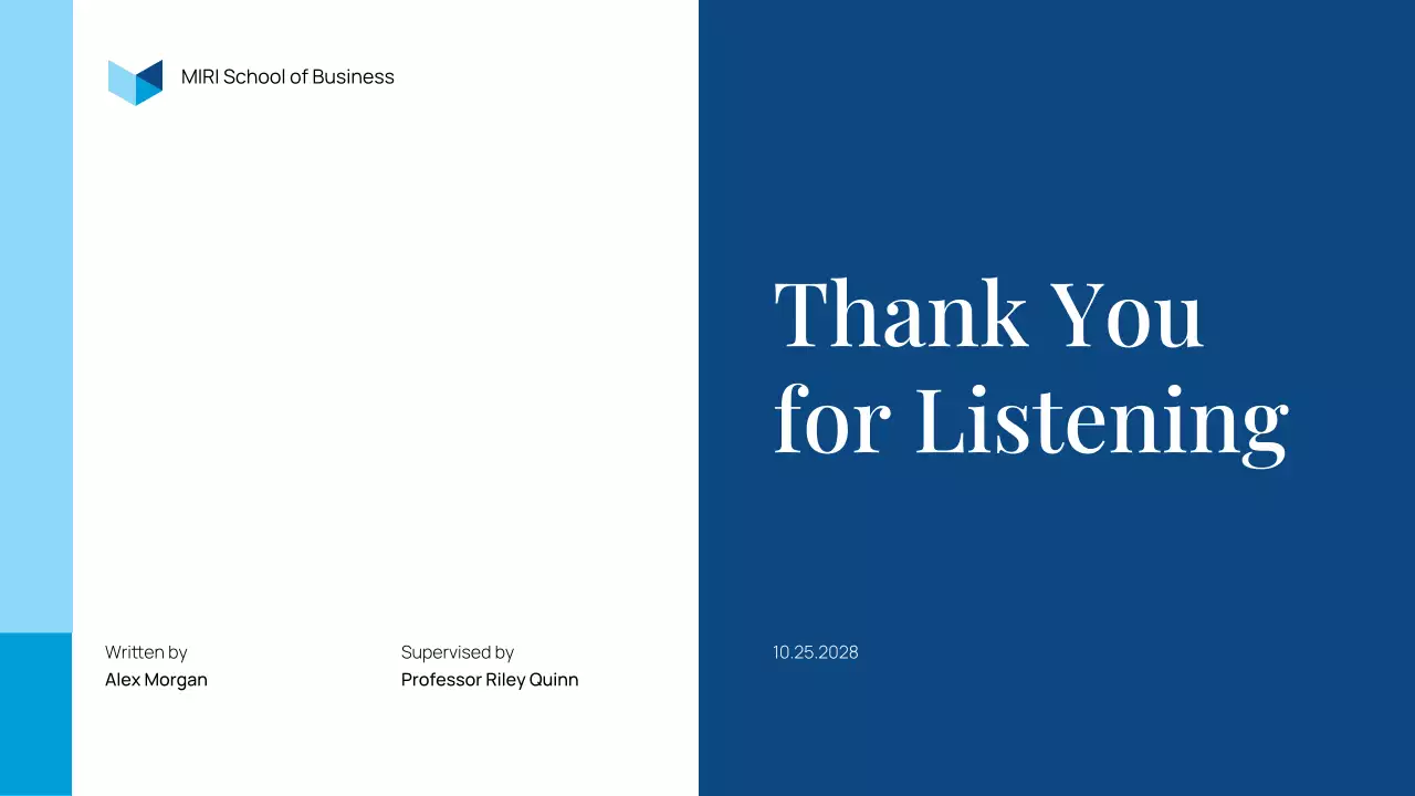 Blue Professional Thesis Presentation