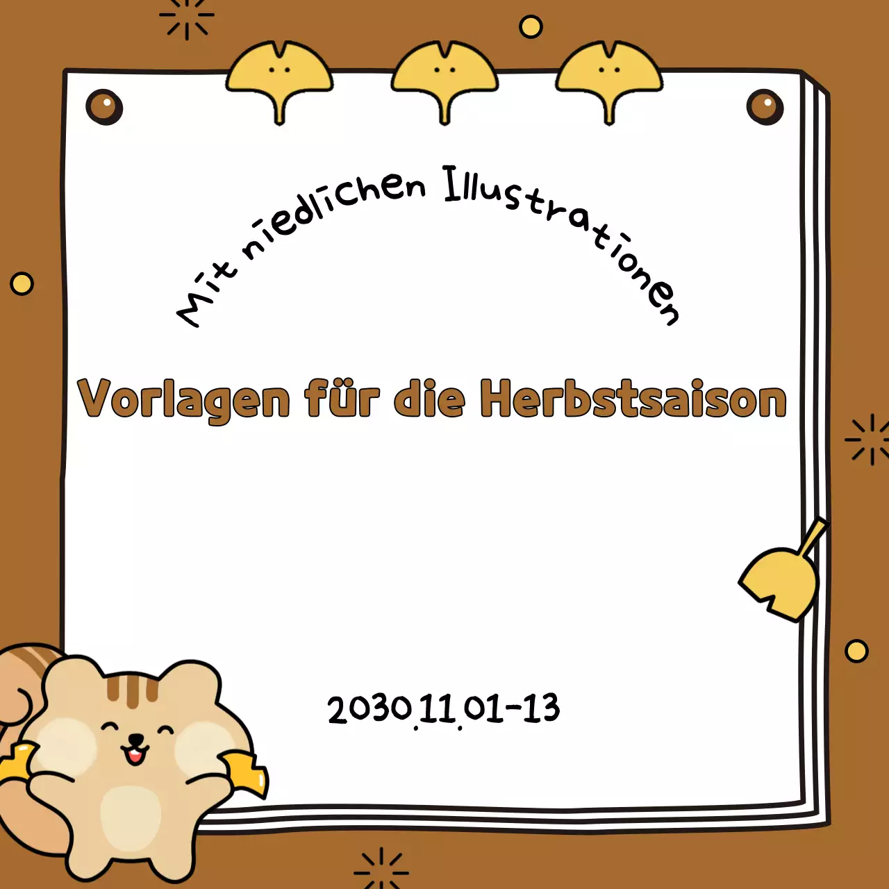 Herbstliches Gewand in Braun- und Gelbtönen