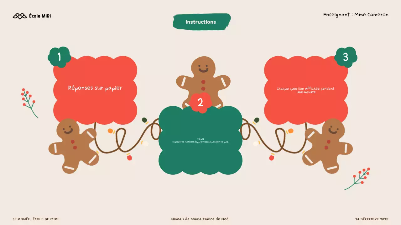 Jeu-questionnaire illustré sur Noël pour les enfants et les écoliers