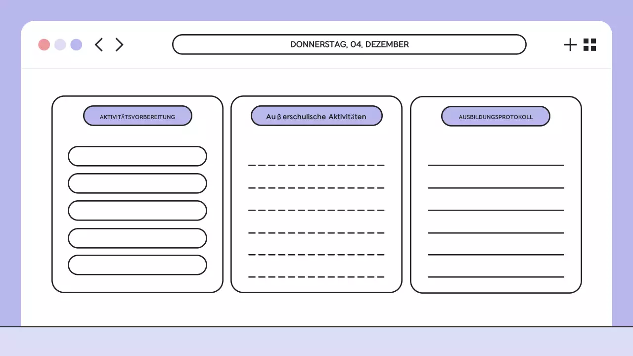 Lila Illustration Klasse Agenda Präsentation