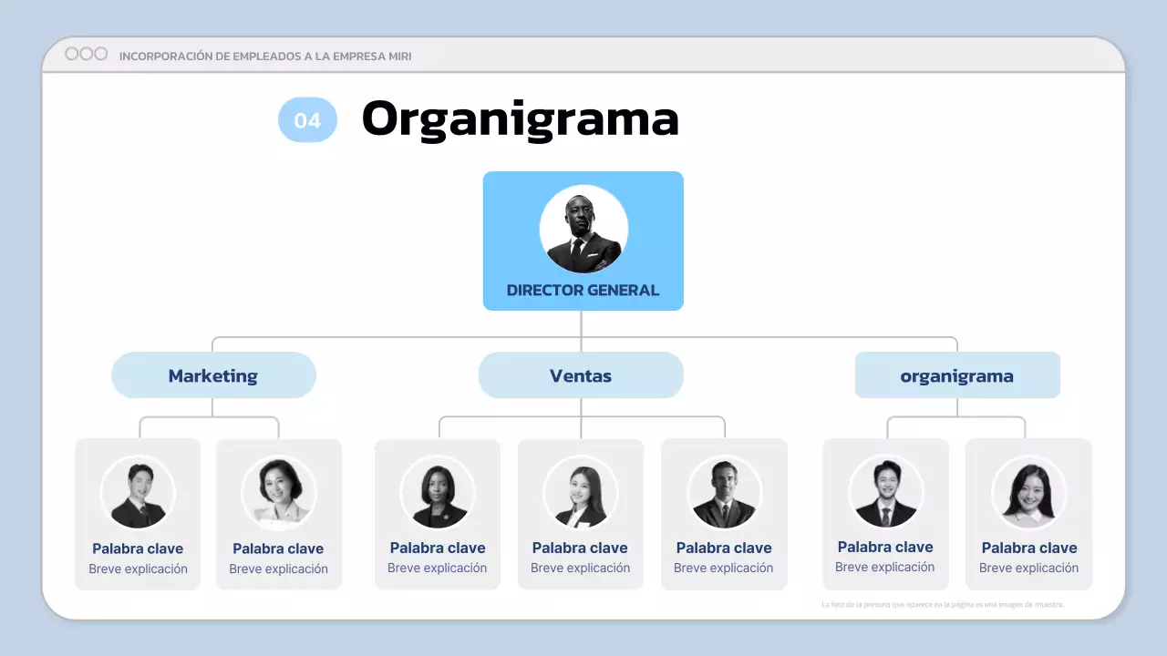 presentación de empresa moderna azul