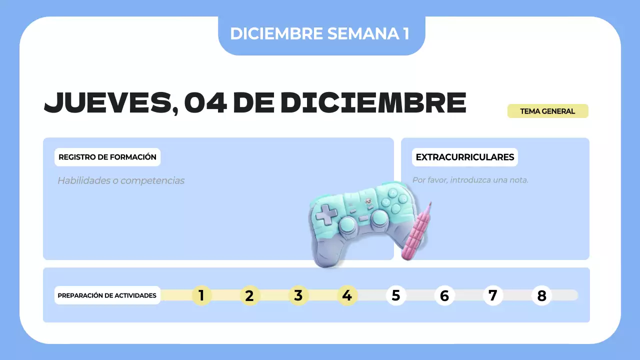 agenda azul simple class planner