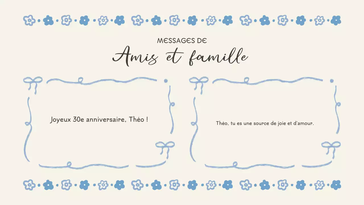 événement floral bleu anniversaire