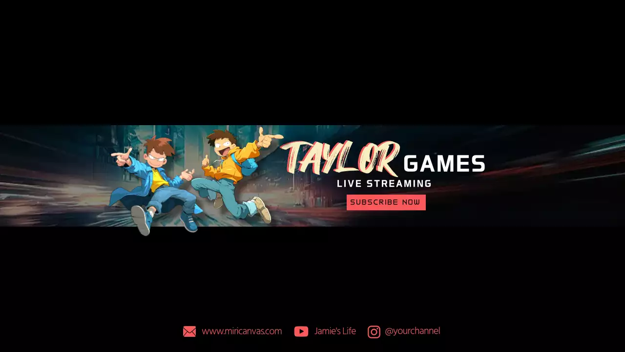 Black Animation Gaming Promotion YouTube Thumbnail