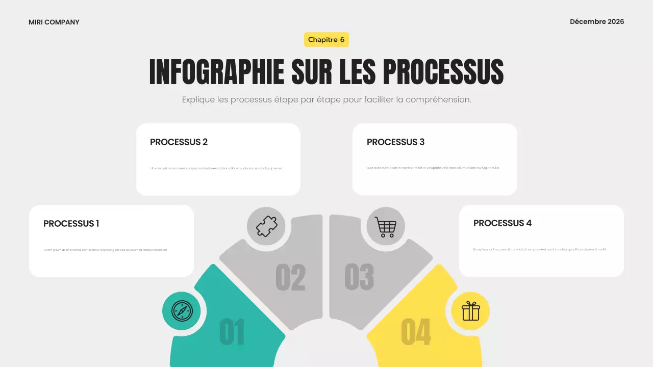 modèle d'infographie moderne gris