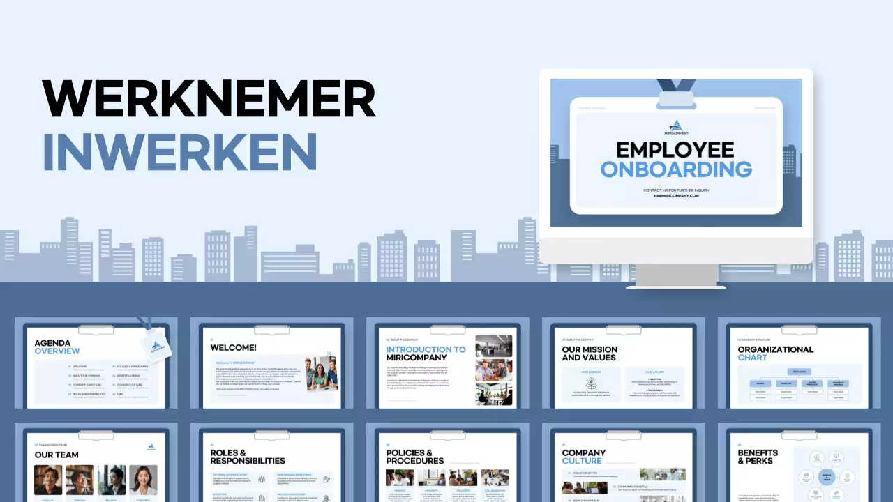 blauw modern inwerkgids