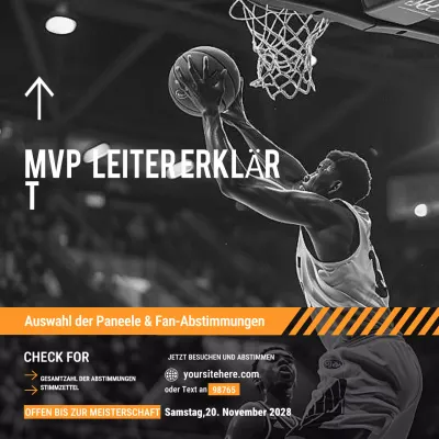 orange modern basketball ankündigung