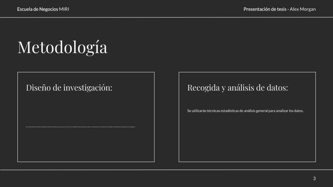 presentación de tesis elegante y neutra