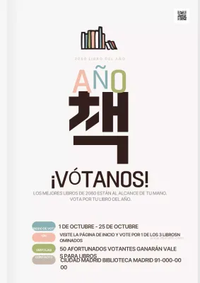 Anuncio del evento de lectura Beige Neat