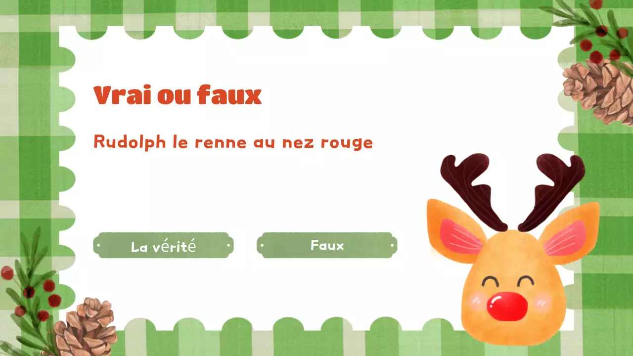 présentation festive verte pour les fêtes de fin d'année