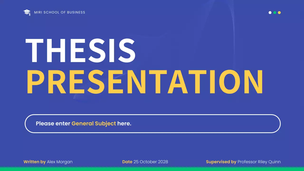 Blue Professional Thesis Presentation