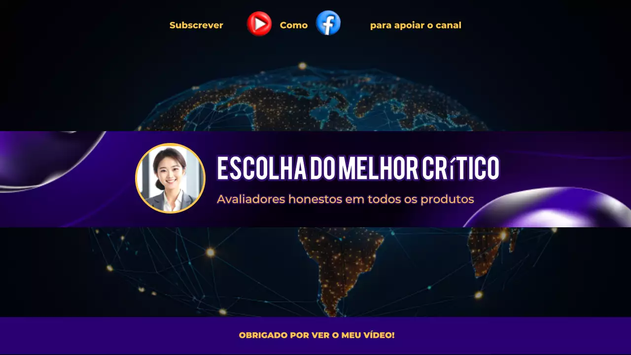 arte do canal do youtube do revisor moderno roxo