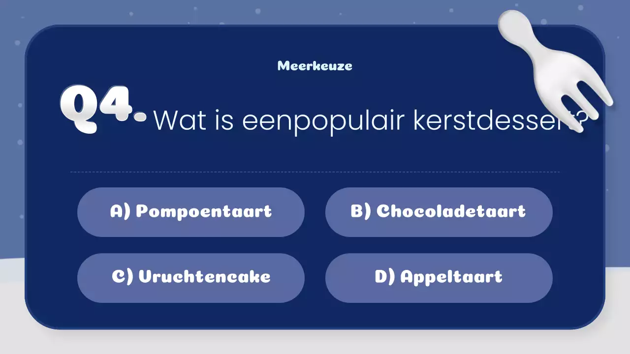marine en wit creatieve kerst quiz klas