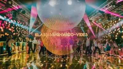 bunte Retro-Disco-Veranstaltung