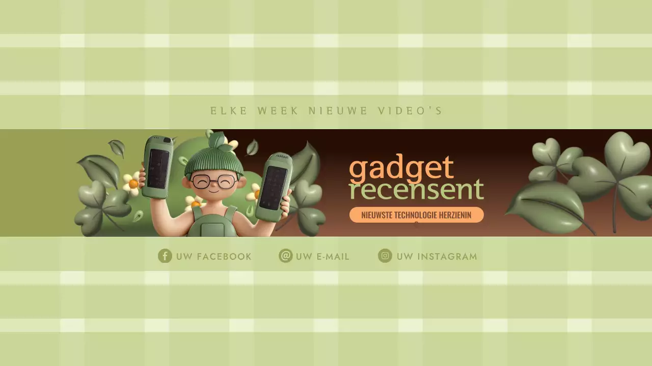 Advertentie voor groene moderne technologie
