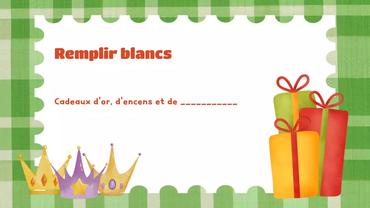 présentation festive verte pour les fêtes de fin d'année