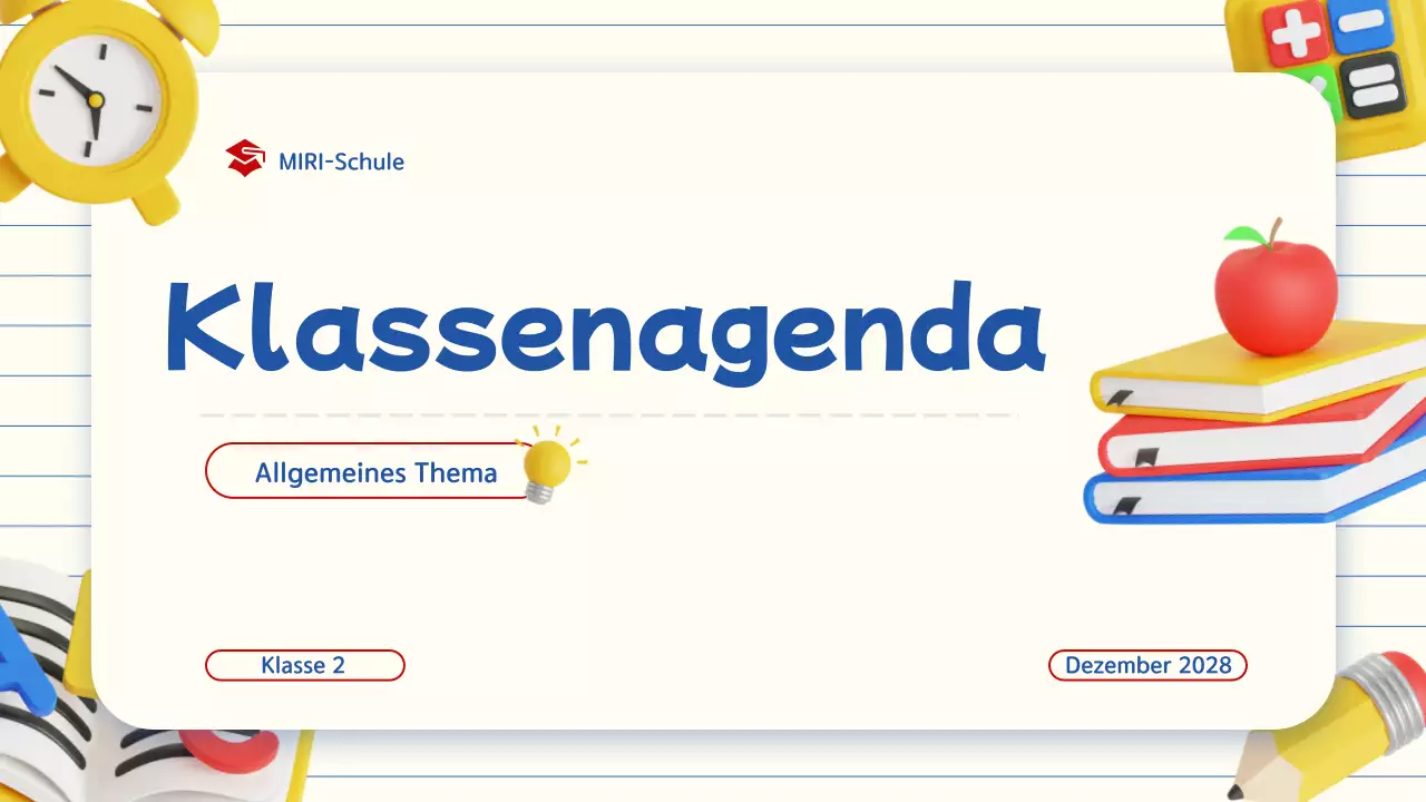 einfache beige 3d Bildung Klasse Tagesordnung Präsentation