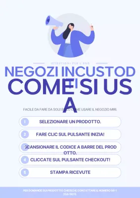 Guida per il negoziante moderno azzurro