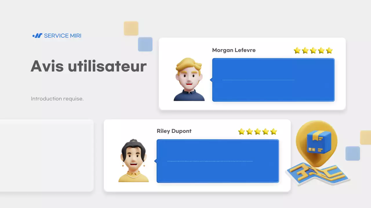 annonce de livraison moderne bleue