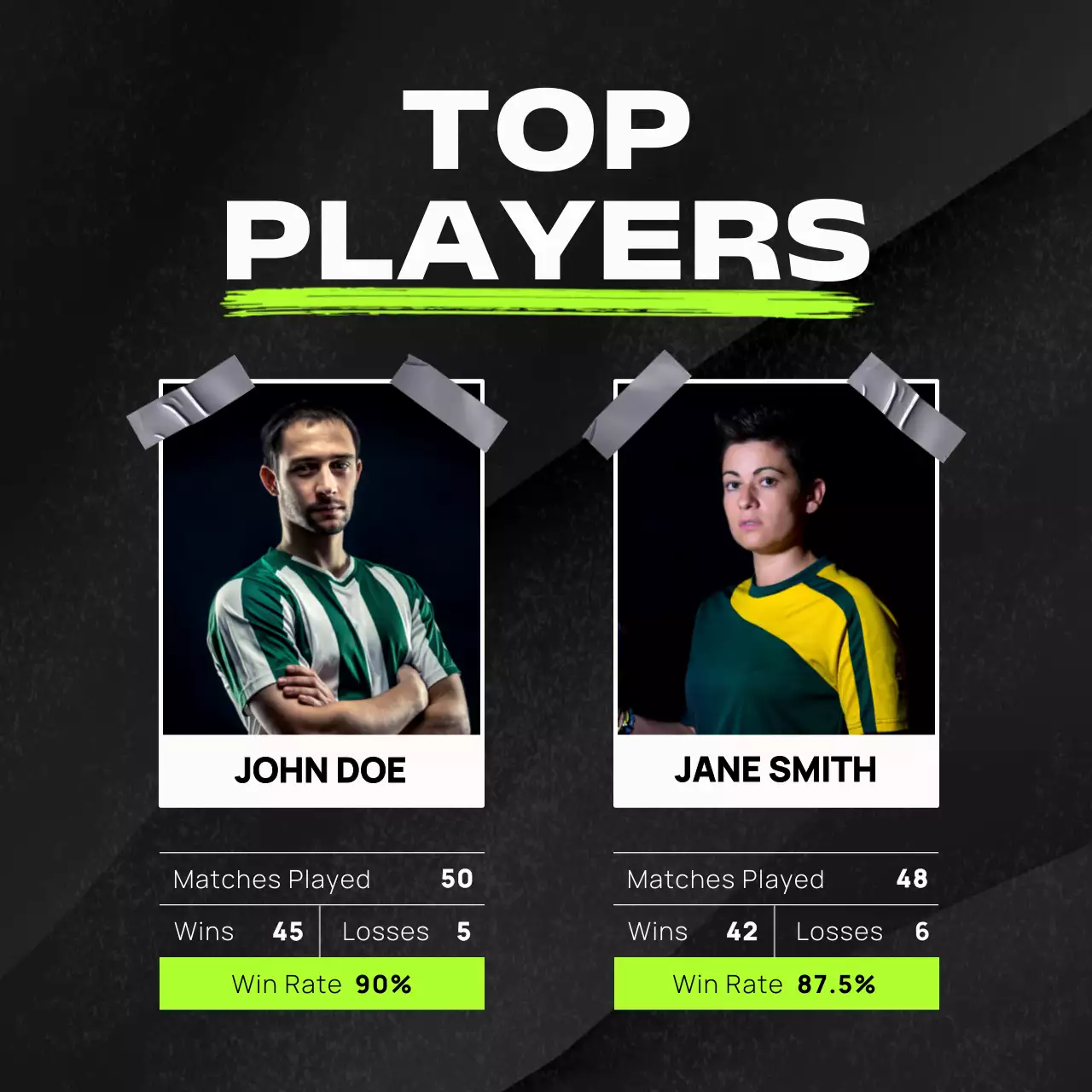 Black Modern Sports Announcement Social Media Post