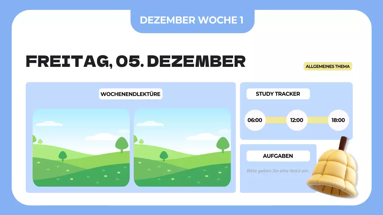 blauer einfacher Klassen-Agenda-Planer