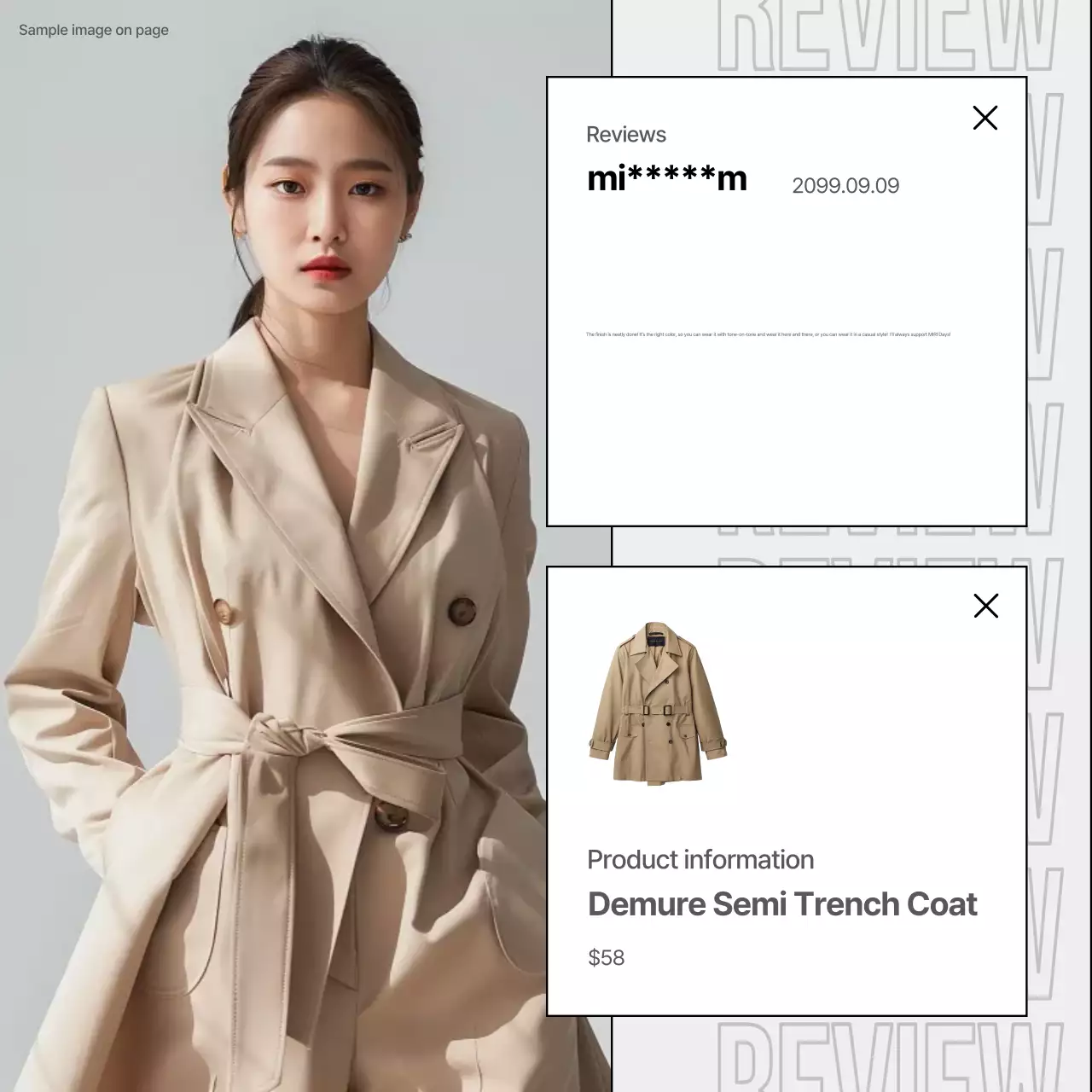 Bege Moderno Anúncio de revisão