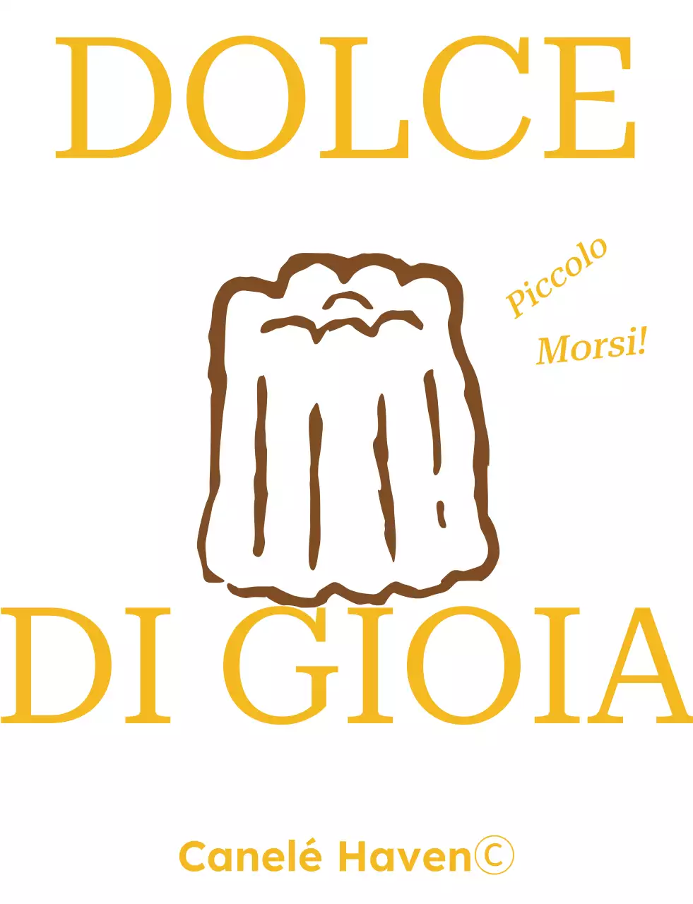 Logo del dessert semplice marrone