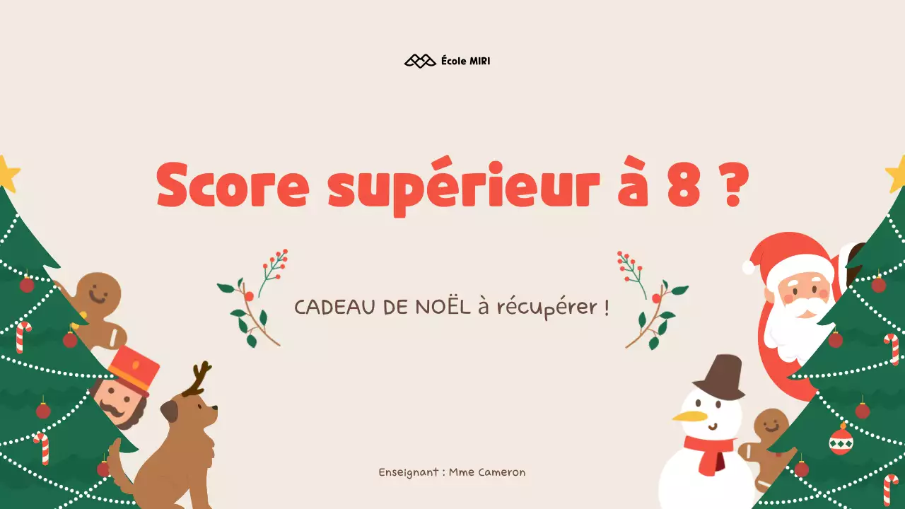 Jeu-questionnaire illustré sur Noël pour les enfants et les écoliers